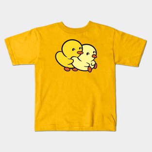 Duckie and Duck Back Hug <3 Kids T-Shirt